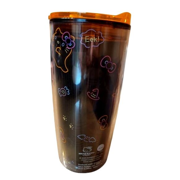 2024 Sanrio Hello Kitty Halloween Tumbler Bandit Pumpkin Candy Black Orange Cute - Picture 2 of 3